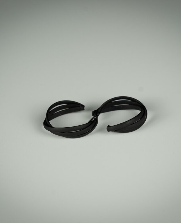 Scarlet Swirl Hoops