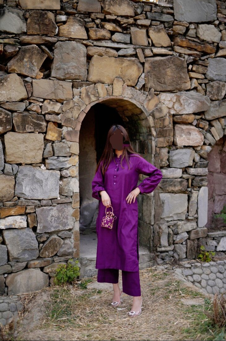 2 Piece Crepe Suit-Embroidered (Pret) - Image 4