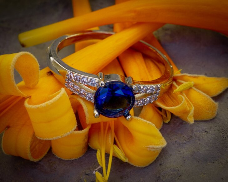 Royal Sapphire Bloom Ring✨💙