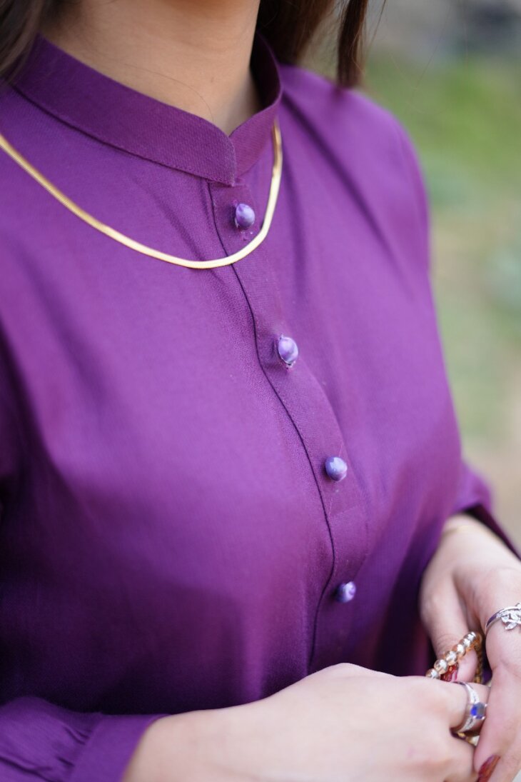 2 Piece Crepe Suit-Embroidered (Pret) - Image 3