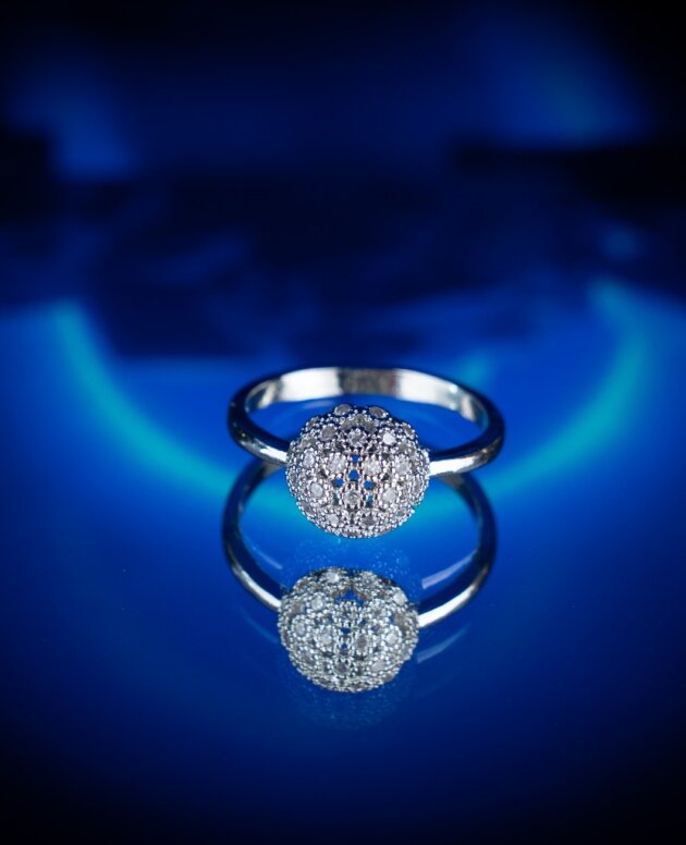Starlit Glamour Cluster Ring