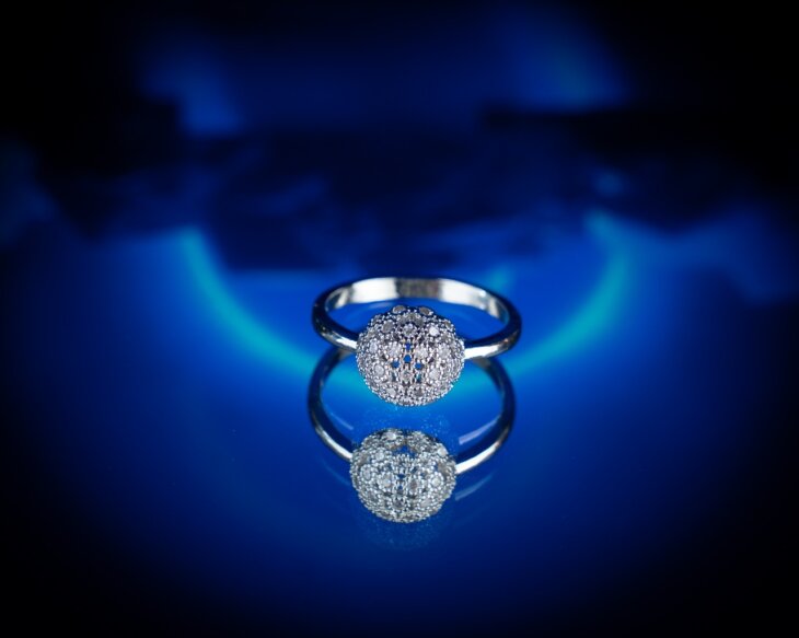 Starlit Glamour Cluster Ring