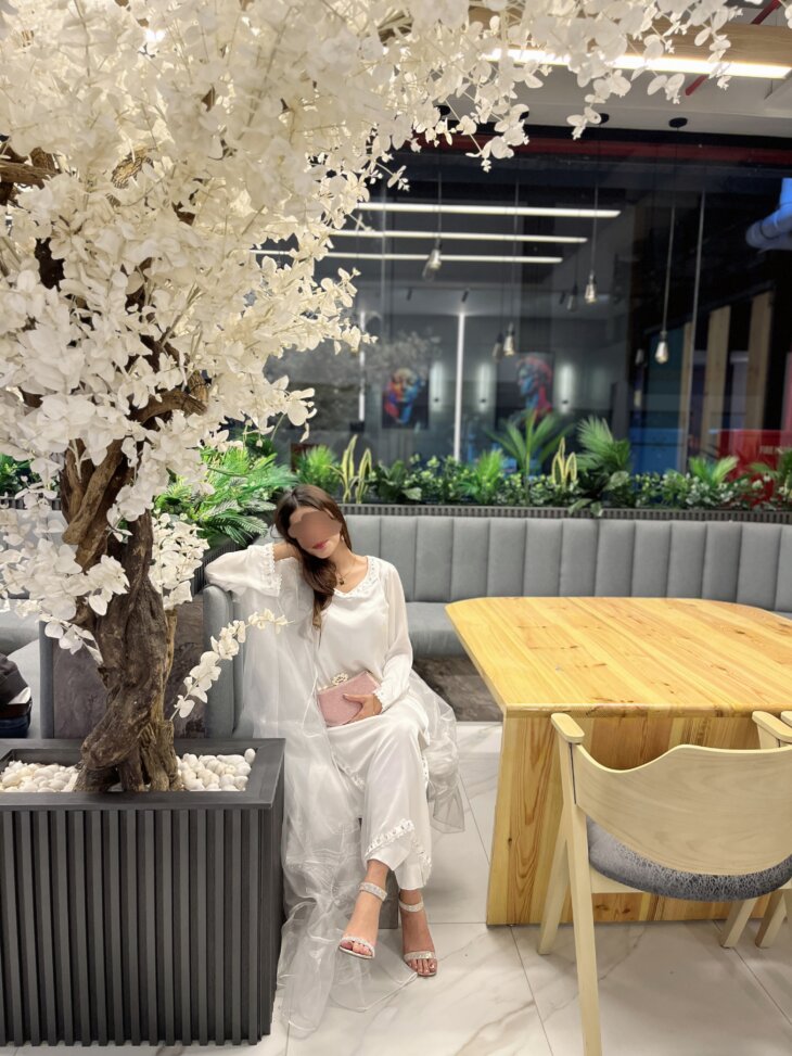 White Butter Silk Ensemble 3 piece suit - Image 8