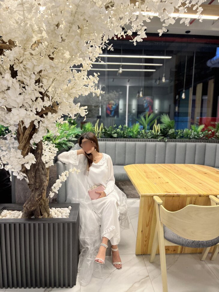 White Butter Silk Ensemble 3 piece suit - Image 6