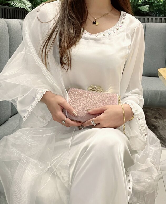 White Butter Silk Ensemble 3 piece suit