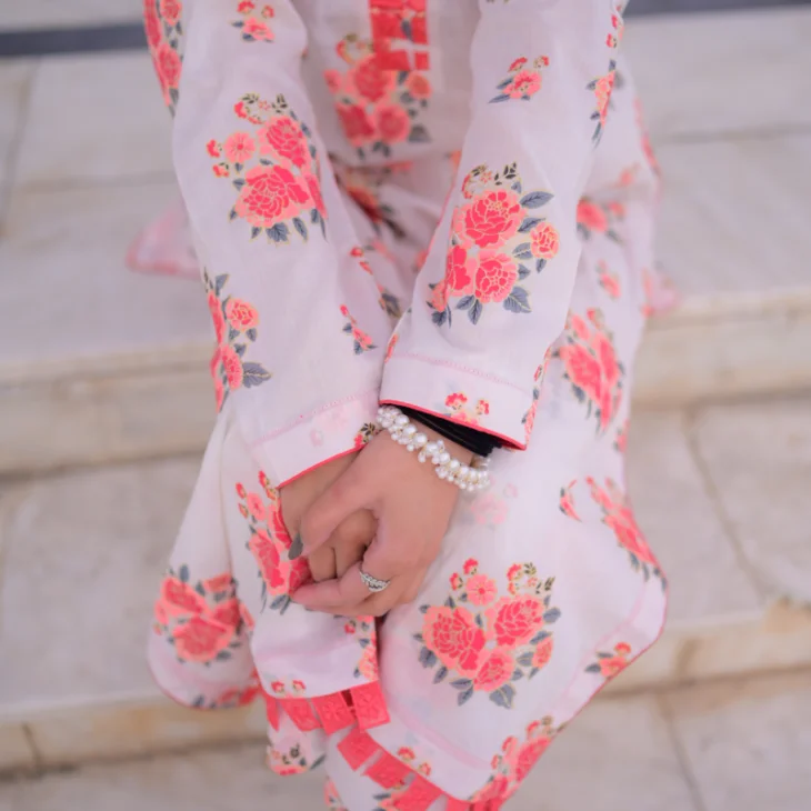 2 piece  Printed Swizz lawn suit